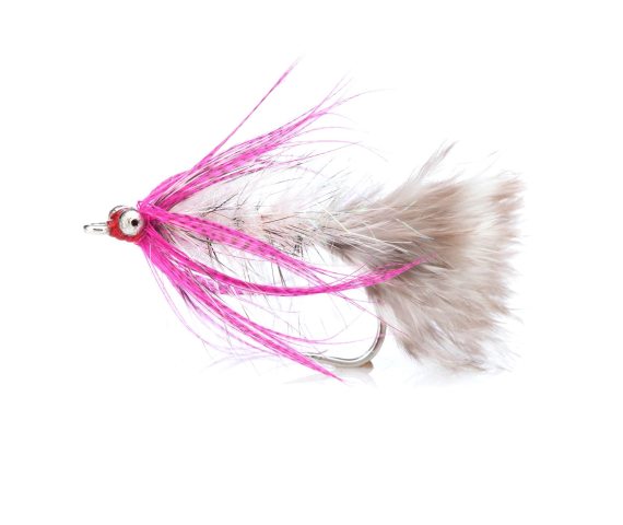 Polarmagnus Pink Grey Daiichi 2220 #6 i gruppen Fiskedrag / Flugor / Streamers hos Fishline (FL00509)