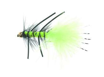 B.H. Rubber Leg Wooly Fluo Green Daiichi 1720 #8 i gruppen Fiskedrag / Flugor / Streamers hos Fishline (FL20005)