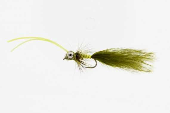 Small Dredger Rubberlegs Olive/Chartreuse i gruppen Fiskedrag / Flugor / Streamers hos Fishline (FL22042)