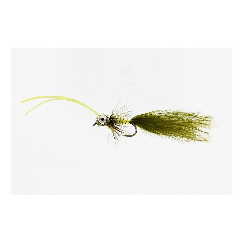 Small Dredger Rubberlegs Olive/Chartreuse i gruppen Fiskedrag / Flugor / Streamers hos Fishline (FL22042)