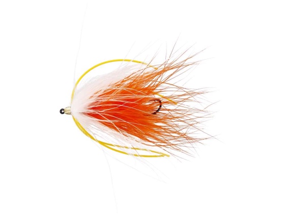 Marabou Worm White/Orange i gruppen Fiskedrag / Flugor / Streamers hos Fishline (FL24063r)
