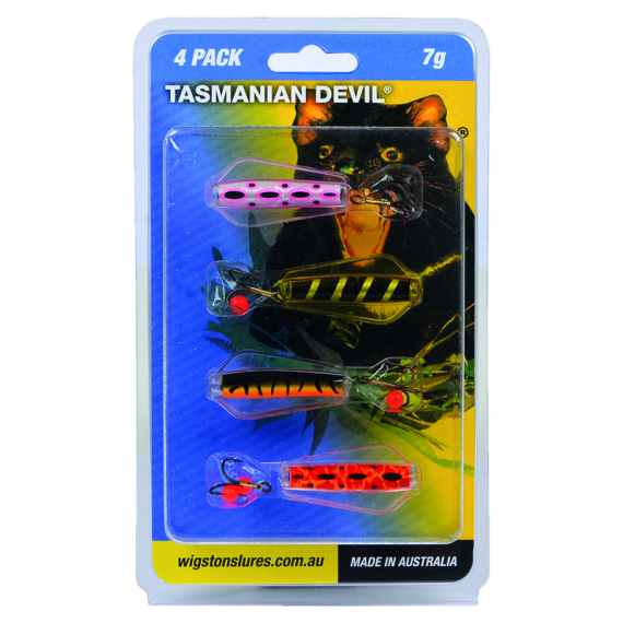Tasmanian Devil 7,5g 4-pack i gruppen Fiskedrag / Havsöringsdrag & Kustwobblers / Havsöringsdrag hos Fishline (G699-075)