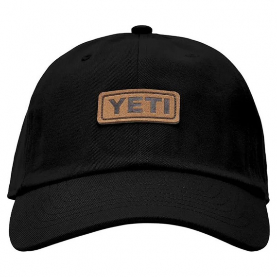 Yeti Leather Logo Badge 6 Panel Soft Crown Hat Black i gruppen Kläder & Skor / Kepsar & Huvudbonader / Kepsar / Dad Caps hos Fishline (H007B)