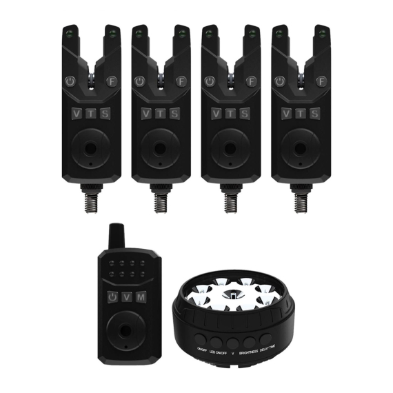 Sonik SKS2 Alarm Set 4+1 + Bivvy Lamp i gruppen Verktyg & Tillbehör / Nappalarm & Indikatorer / Nappalarm hos Fishline (HC0084)