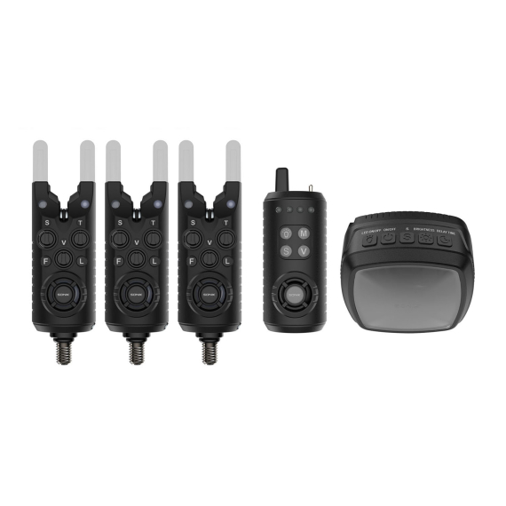 Sonik Gizmo2 Alarm Set 3+1 + Bivvy Lamp i gruppen Verktyg & Tillbehör / Nappalarm & Indikatorer / Nappalarm hos Fishline (HC0088)