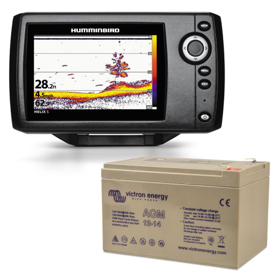 Humminbird Helix 5 Victron 14Ah Battericombo i gruppen Marinelektronik & Båt / Ekolod & Plotter / Komboenhet Ekolod & Plotter hos Fishline (HELIX5BATTERYSET)