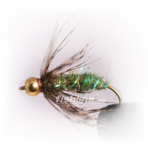 Goldhead Johnsonpuppa Green size 12 i gruppen Fiskedrag / Flugor / Nympher hos Fishline (HF0075-12)