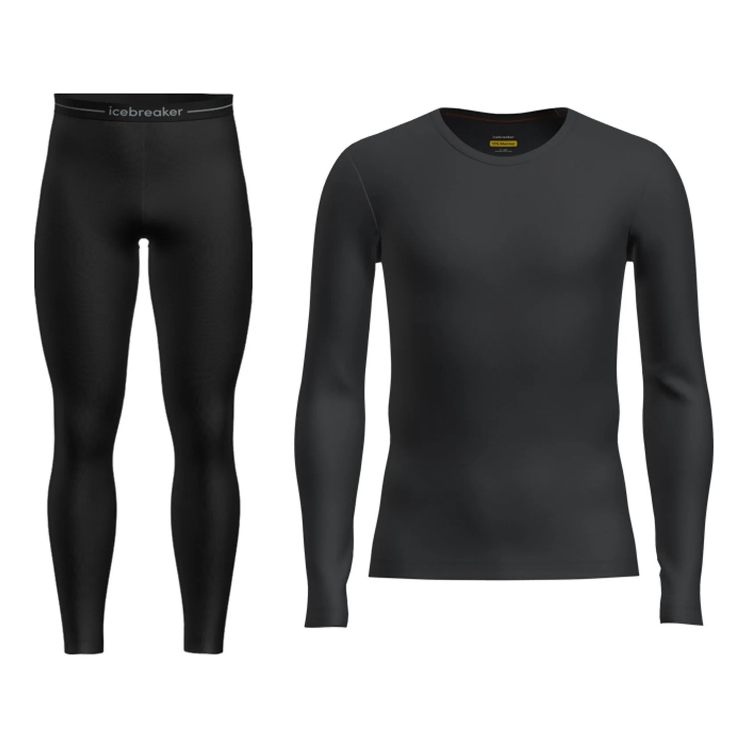 Icebreaker M\'s Merino 175 Everyday LS Crew & Leggings Set Black i gruppen Kläder & Skor / Kläder / Underställ & Underkläder / Underställsset hos Fishline (IB0A57P30011001r)
