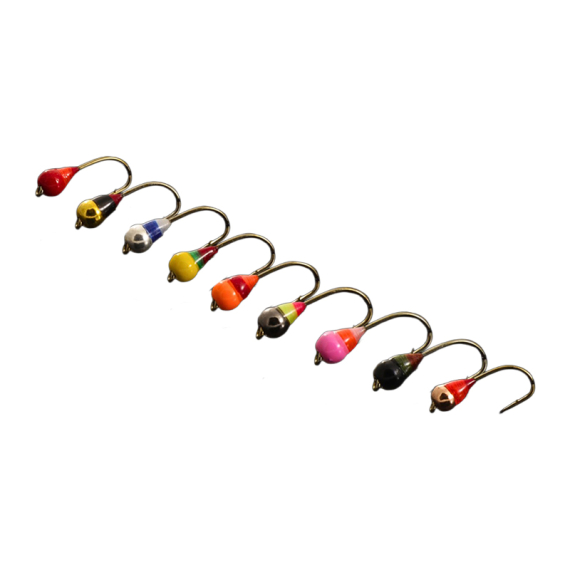 Norolan Ice Ice Baby Fly - Complete Color Set (9-pack) i gruppen Fiskedrag / Pimpelbeten / Rödingblänken hos Fishline (IIB-IF)