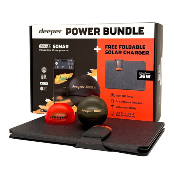 Deeper Smart Sonar CHIRP+ 3.0 Power Bundle With Solar Panel i gruppen Marinelektronik & Båt / Ekolod & Plotter / Ekolod hos Fishline (ITGAM2595)