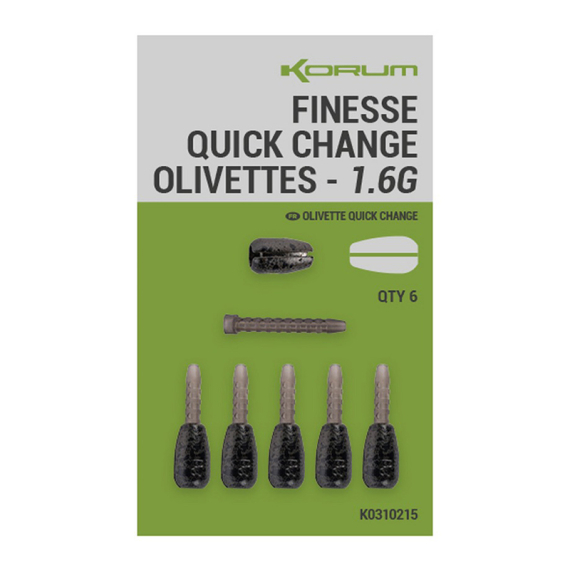 Korum Finesse Quick-Change Olivettes i gruppen Krok & Småplock / Sänken & Vikter hos Fishline (K0310215r)