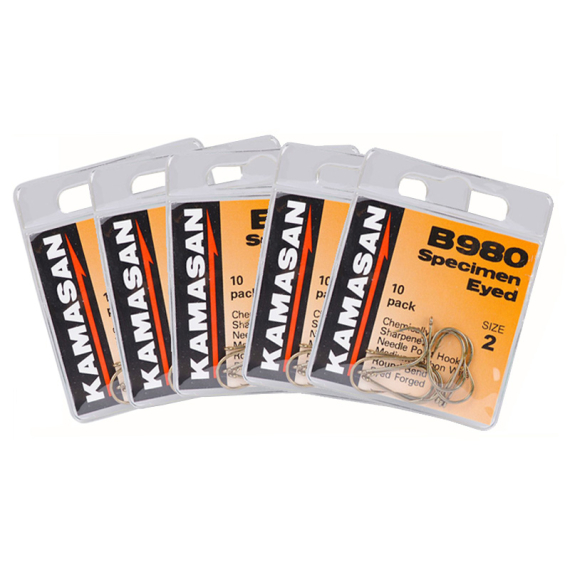 Kamasan B980 Specimen Eyed 10-pack x5 i gruppen Krok & Småplock / Krok / Specimenkrok hos Fishline (KAMASANB980PACK)
