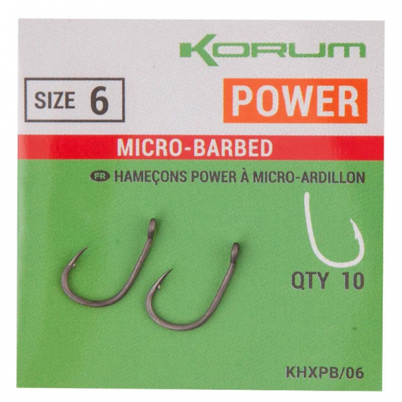 Korum XPERT Power Micro Barbed Hooks i gruppen Krok & Småplock / Krok / Specimenkrok hos Fishline (KHXPB-06r)