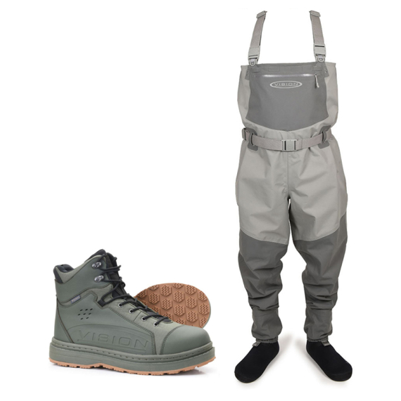 Vision Koski Grey & Koski Green 2.0 Gummi Vadarpaket i gruppen Kläder & Skor / Vadare & Vadarutrustning / Vadarpaket hos Fishline (KOSKIGREYKOSKIGUMMI)