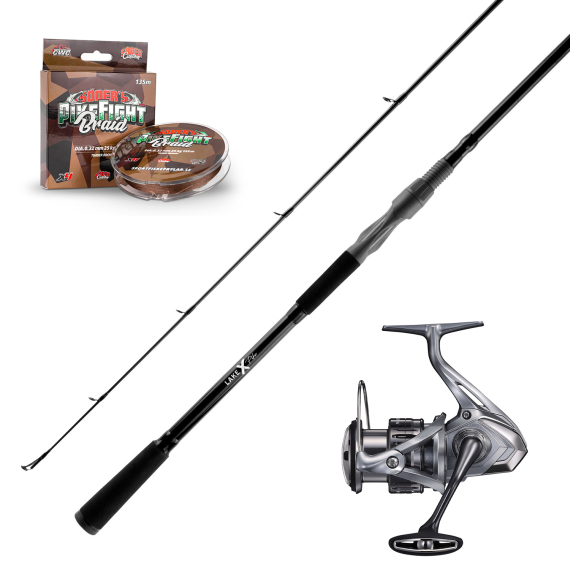 Lake X Pike Spinning 8\'3\'\' Fast Action H 40-100g Nasci Combo i gruppen Fiskeset / Haspelset / Haspelset Gädda hos Fishline (LAKEXPIKENASCISET)