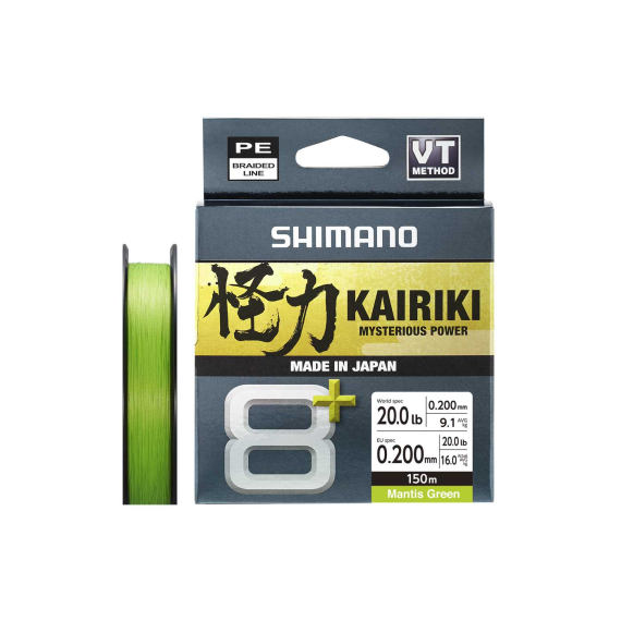Shimano Kairiki 8+ 150m Green i gruppen Fiskelinor / Flätlinor & Superlinor hos Fishline (LDM58XE0606015Gr)