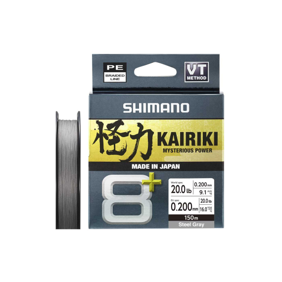 Shimano Kairiki 8+ 150m Grey i gruppen Fiskelinor / Flätlinor & Superlinor hos Fishline (LDM58XE0606015Sr)