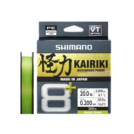 Shimano Kairiki 8+ 300m Green i gruppen Fiskelinor / Flätlinor & Superlinor hos Fishline (LDM68XE0606030Gr)