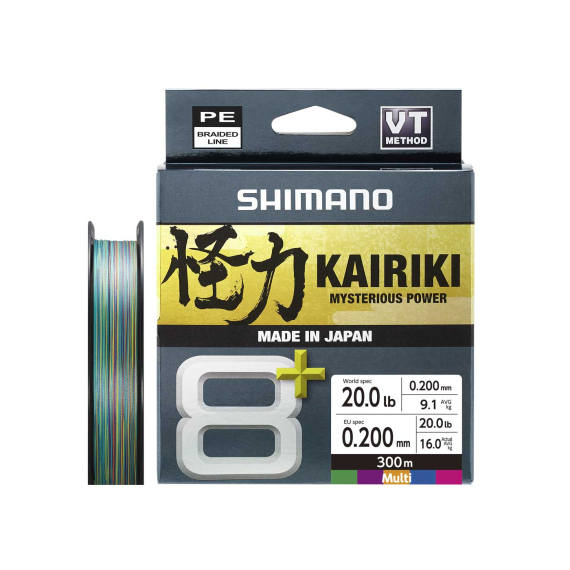 Shimano Kairiki 8+ 300m Multi i gruppen Fiskelinor / Flätlinor & Superlinor hos Fishline (LDM68XE0606030Mr)