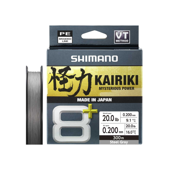 Shimano Kairiki 8+ 300m Grey i gruppen Fiskelinor / Flätlinor & Superlinor hos Fishline (LDM68XE0810030Sr)
