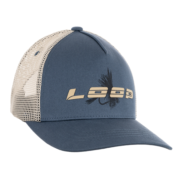 Loop Fly Trucker Cap - Blue Gray i gruppen Kläder & Skor / Kepsar & Huvudbonader / Kepsar hos Fishline (LFTC01-702)