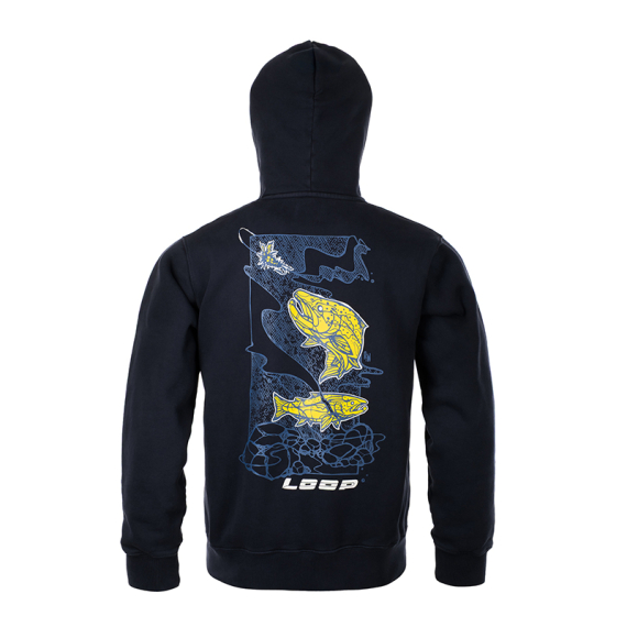 Loop M\'s Logo Hoodie Atlantic Salmon Navy i gruppen Kläder & Skor / Kläder / Tröjor / Hoodies hos Fishline (LMLHAS01-703-2XLr)