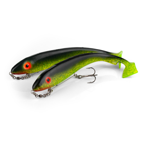 SvartZonker McRubber Shad 23cm Stinger Bundle (2-pack) i gruppen Fiskedrag / Betespaket / Betespaket Gädda hos Fishline (MCRUBBERSHAD23SET)