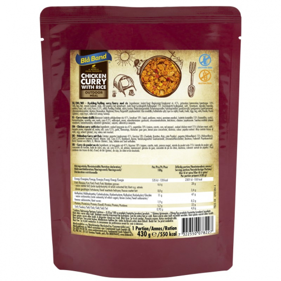 Blå Band - Chicken Curry With Rice i gruppen Outdoor / Friluftsmat / Mjukkonserverad Mat hos Fishline (MKB106)