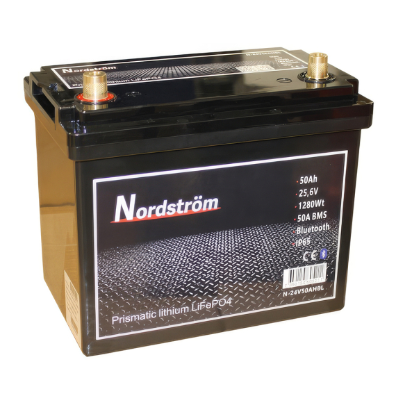 Nordström Lithium 24v Batteri 50 Ah BT i gruppen Marinelektronik & Båt / Marinbatterier & Laddare / Marinbatterier / Litiumbatterier hos Fishline (N-24V50AHBL)