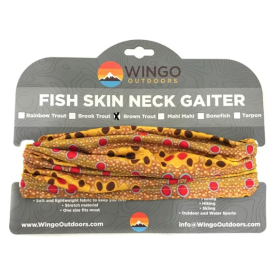 Wingo Fish Skin Neck Gaiter Brown Trout i gruppen Kläder & Skor / Kläder / Halsdukar & Ansiktsmasker hos Fishline (NFD047)