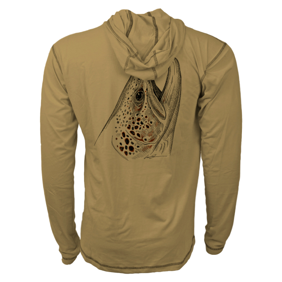 RepYourWater Hooded Sun Shirt Merino Breeze Rising Brown i gruppen Kläder & Skor / Kläder / T-shirts hos Fishline (NFD9572-Mr)