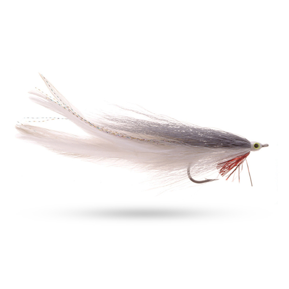Umpqua Big Fish Deceiver Grey/White #3/0 i gruppen Fiskedrag / Flugor / Gäddflugor hos Fishline (NFD9741-GrWhite)
