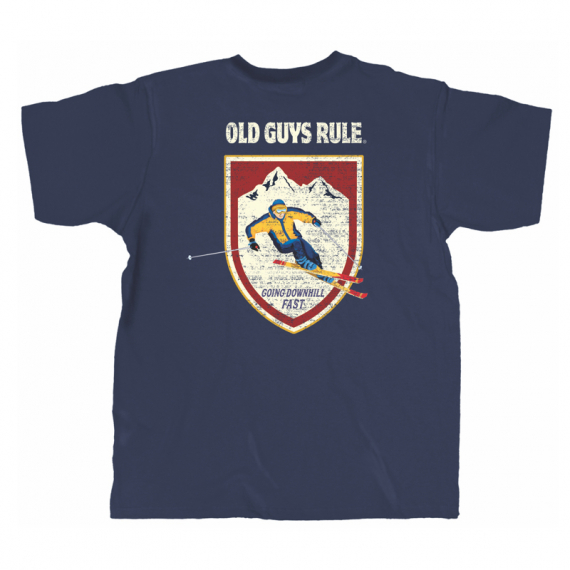 Old Guys Rule Downhill Skier T-Shirt i gruppen Kläder & Skor / Kläder / T-shirts hos Fishline (OG2067-Mr)