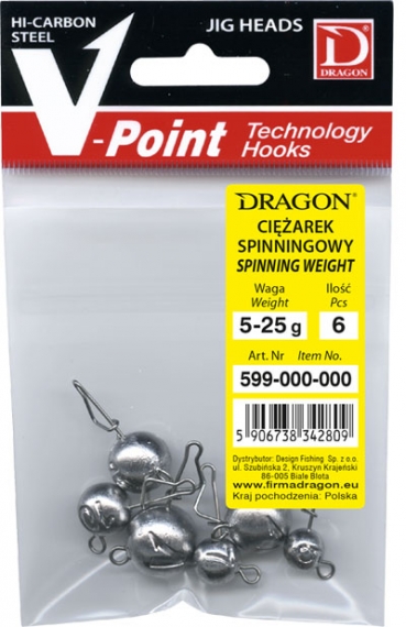 Dragon Flexihead 6-pack, mix - 5-7,5-10-15-20-25 g i gruppen Krok & Småplock / Jiggskallar / Link Heads/Cheburashka hos Fishline (PDF-598-000-000)