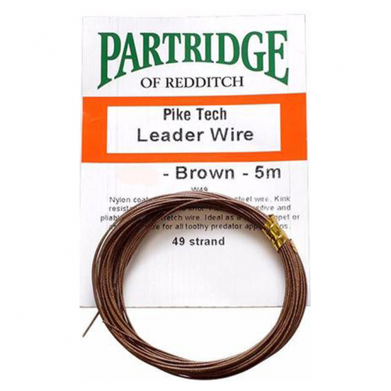 Partridge Bauer Pike Leader Wire 20lb - Brown i gruppen Krok & Småplock / Tafsar & Tafsmaterial / Tafsmaterial hos Fishline (PH-AW49-20-5B)