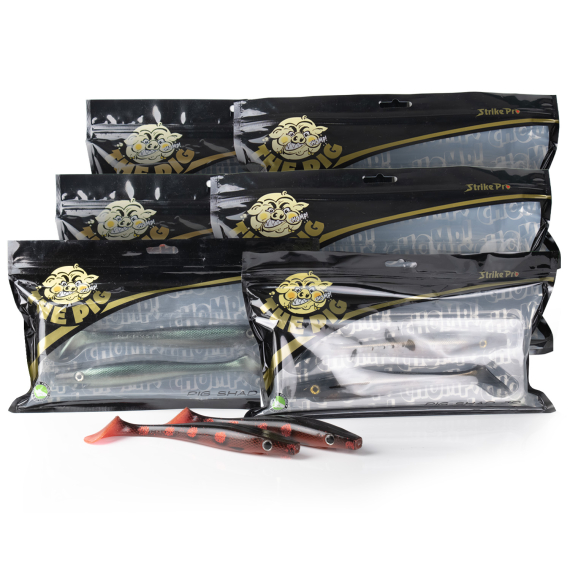Pig Shad Junior Mega Bundle i gruppen Fiskedrag / Betespaket / Betespaket Gädda hos Fishline (PIGSHADJR6X2)