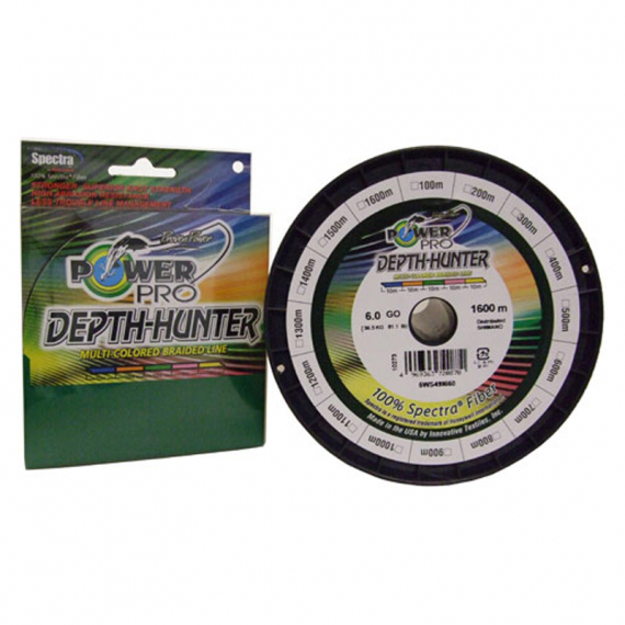 PowerPro Depth-Hunter Multi Color 300m Multi Color - 0.36mm 30kg i gruppen Fiskelinor / Flätlinor & Superlinor hos Fishline (PPBI30036MJ)