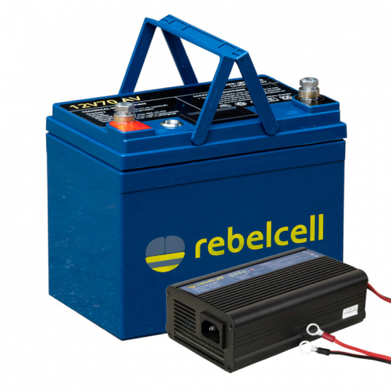 Rebelcell 12V70 AV Li-ion Med Laddare 12.6V10A i gruppen Marinelektronik & Båt / Marinbatterier & Laddare / Marinbatterier / Litiumbatterier hos Fishline (RC12070AVREUAPACK)