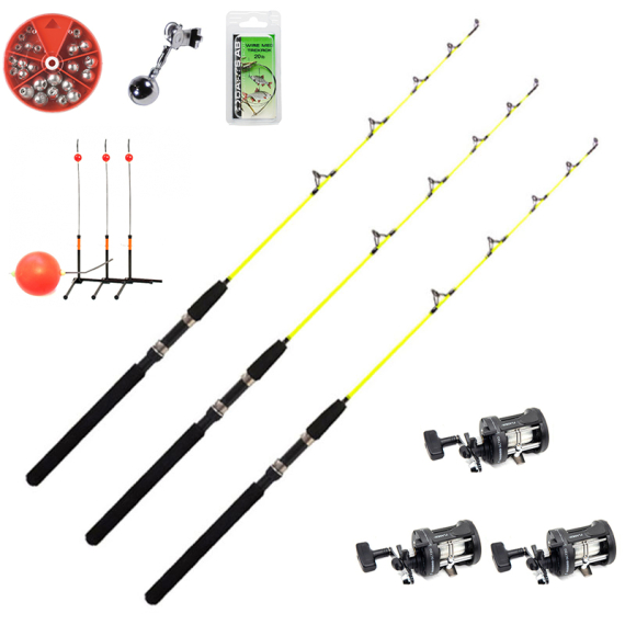 Fladen Ice Pike Starterkit 3-Pack i gruppen Fiskemetoder / Vinterfiske / Isfiskeset / Ismeteset hos Fishline (READY-TO-FISHICEPIKE)