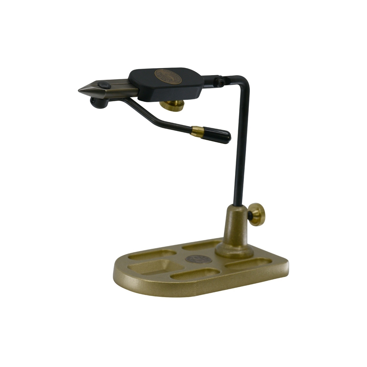 Regal Medallion Series Vise - Stainless Steel Jaws/Bronze Pocket Base i gruppen Krok & Småplock / Flugbindning / Bindstäd hos Fishline (REG-STNSBMM-40P)