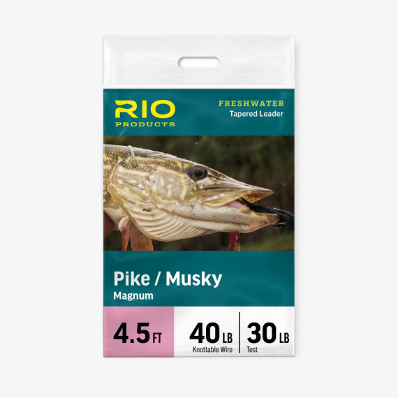 Rio Pike/Musky Magnum Leader - 4.5ft, 30lb class 40lb Knottable Wire i gruppen Krok & Småplock / Tafsar & Tafsmaterial / Färdiga Tafsar / Taperade Flugfisketafsar hos Fishline (RP24670)