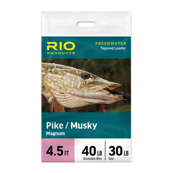 Rio Pike/Musky Magnum Leader - 4.5ft, 30lb class 40lb Knottable Wire i gruppen Krok & Småplock / Tafsar & Tafsmaterial / Färdiga Tafsar / Taperade Flugfisketafsar hos Fishline (RP24670)