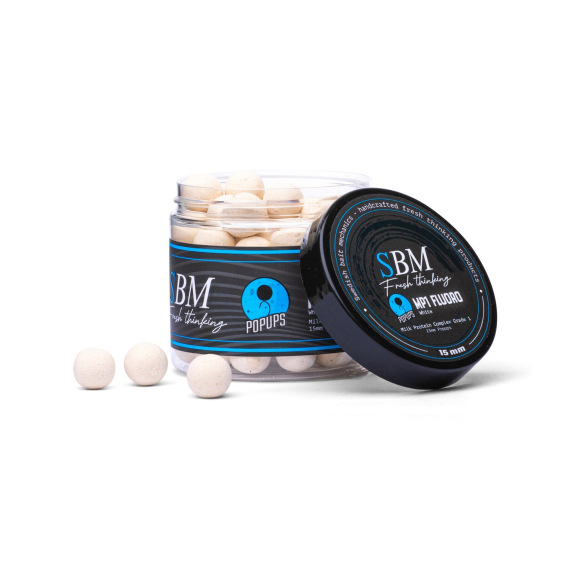 SBM Popups - MP1 White, 15mm i gruppen Fiskedrag / Boilies, Krokbeten & Mäsk / Popups & Wafters hos Fishline (SBM-MP1-FL-P-15MM-W)