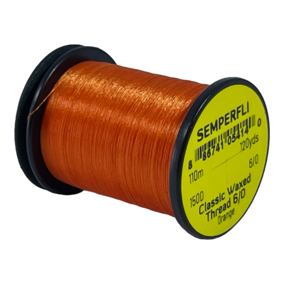 Semperfli Classic Waxed Thread 110m 6/0 - Orange i gruppen Krok & Småplock / Flugbindning / Flugbindningsmaterial / Bindtråd hos Fishline (SCWX106ORG)