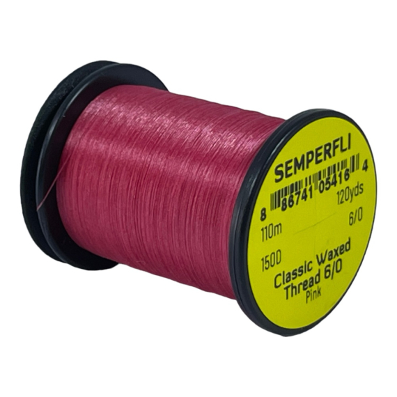 Semperfli Classic Waxed Thread 110m 6/0 - Pink i gruppen Krok & Småplock / Flugbindning / Flugbindningsmaterial / Bindtråd hos Fishline (SCWX106PNK)