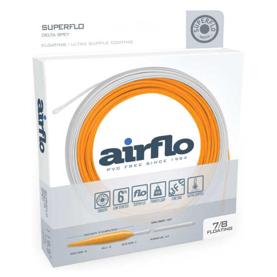 Airflo Superflo Integratged Delta Spey Fly Line i gruppen Fiskelinor / Flugfiskelinor / Tvåhandslinor hos Fishline (SFS-DS-WF8-9F-SR-WHr)