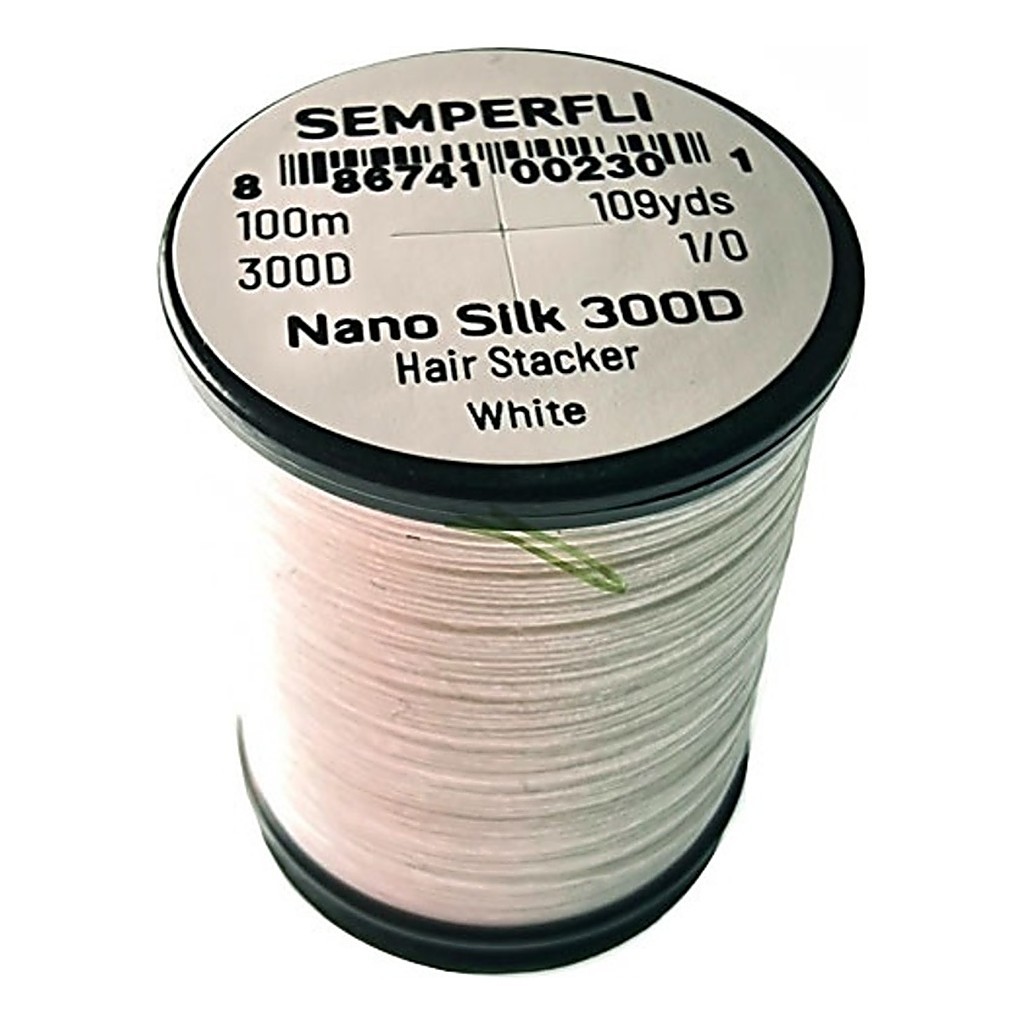 Semperfli Nano Silk 300D 1/0 Hair Stacker i gruppen Krok & Småplock / Flugbindning / Flugbindningsmaterial / Bindtråd hos Fishline (SNAN300WHT)