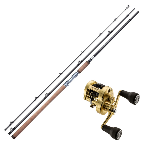 Shimano Speedmaster 12\'4\'\' 50-120g Conquest Salmon Combo i gruppen Fiskeset / Spinnfiskeset / Spinnfiskeset Lax & Havsöring hos Fishline (SPEEDMASTERCONQUESTCOMBO)