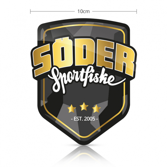 Söder Sticker Shield - Gold i gruppen Övrigt / Klistermärken & Dekaler hos Fishline (SSS-GOLD)