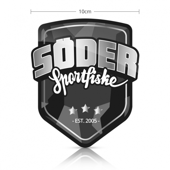 Söder Sticker Shield - Silver i gruppen Övrigt / Klistermärken & Dekaler hos Fishline (SSS-SILVER)